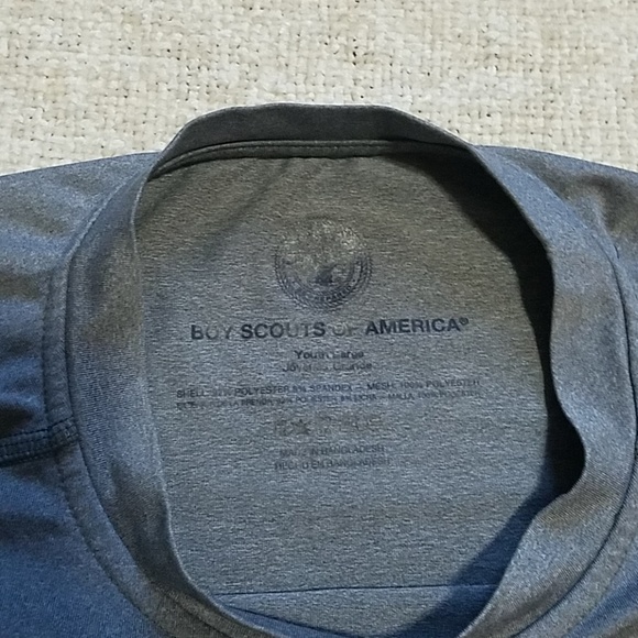 Boy Scouts grey youth large YL shirt - Picture 3 of 4